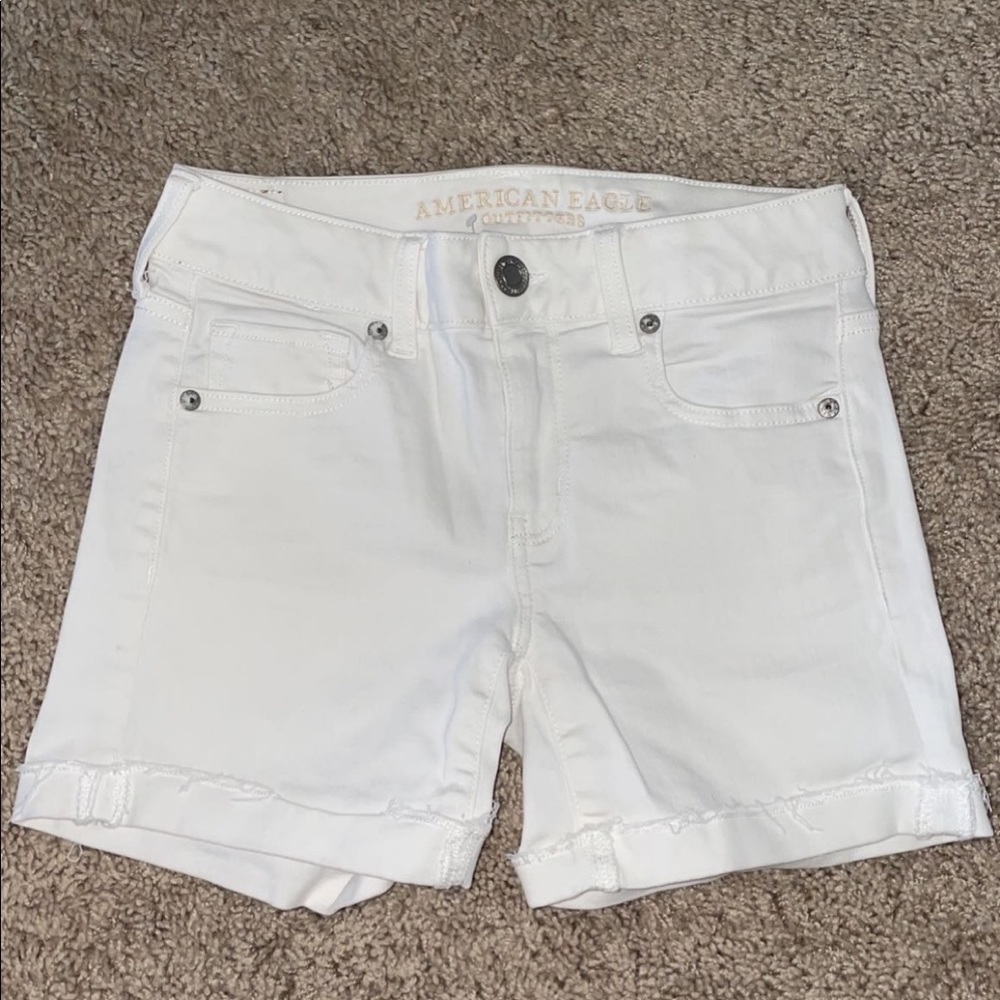 American Eagle Ne(x)t Level Stretch X White Denim Jean Shorts - Size 2